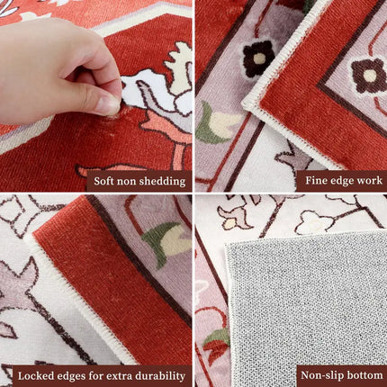 GUSUWU Area Rug, Washable Rug, Bedroom Rug, Living Room Carpet, 180×270cm