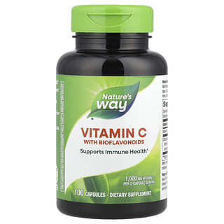 Nature's Way Vitamin C + Bioflavonoids 100 Capsules for Immune Support