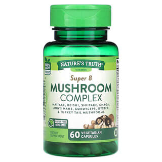 Nature's Truth Super 8 Mushroom Complex - Full Spectrum Blend, 60 Vegetarian Capsules
