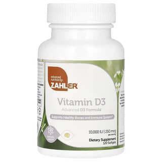 Vitamin D3 10,000 IU Softgels by Zahler - Boost Immune System