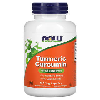 NOW Foods Turmeric Curcumin Supplement for Inflammation Relief - 120 Capsules