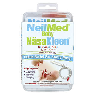 NeilMed Squip Baby Nasal Aspirator Kit - Quick Relief for Stuffy Nose