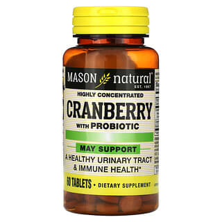 Mason Natural Cranberry with Probiotics, 60 Tablets - Urinary Tract & Digestive Health