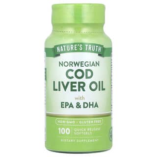 Nature's Truth Cod Liver Oil with EPA & DHA - Quick Release Softgels