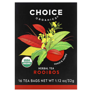 Organic Rooibos Tea - Caffeine-Free, USDA Organic, 16 Tea Bags