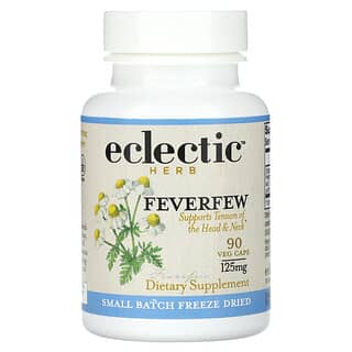 Feverfew Supplements by Eclectic Herb for Head & Neck Tension Relief