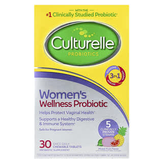 Culturelle Women's Wellness Probiotic, 30 Chewable Tablets, Mixed Fruit Flavor