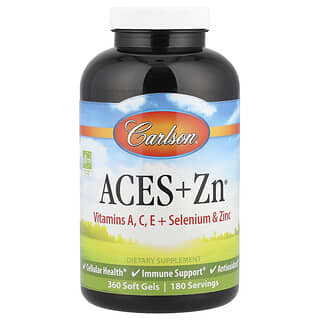 Carlson ACE® Immune Support with Aces + Zn®, 360 Soft Gels - Non-GMO, Gluten-Free, FDA Regulated