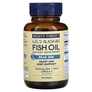 Wild Alaskan Fish Oil, Peak EPA, 30 Softgels - Heart & Joint Support