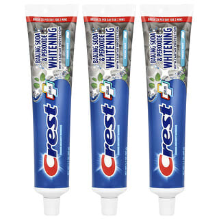 Crest Fluoride Toothpaste, 3 Pack, Whitening, Fresh Mint, 161g