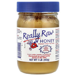 US Raw Honey, 100% Natural, 1 lb (453g) - Small Batch