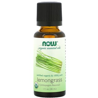 NOW Foods Organic Lemongrass Essential Oil 1 fl oz (30 ml)