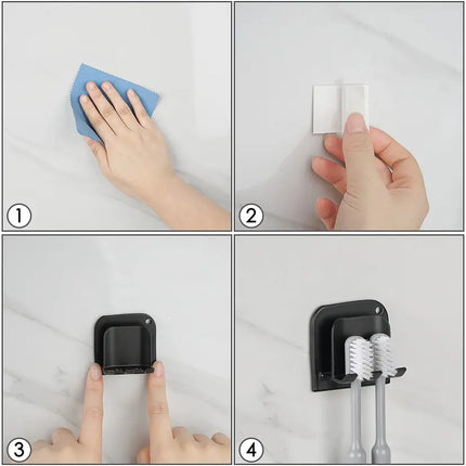 Linkidea Wall Mounted Toothbrush Holder, 2 Slots