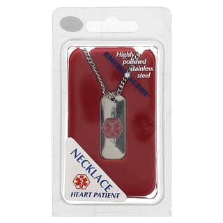 Medical Alert Necklace for Heart Patients - Hypoallergenic Stainless Steel
