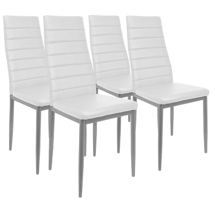 4 Dining Chairs Stockholm White