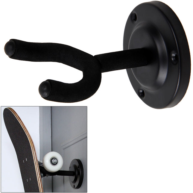 Padded Wall Bracket for Skateboard, Longboard, Guitar, Bass