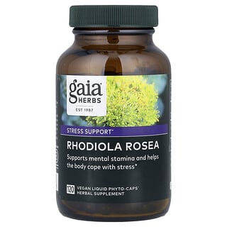 Gaia Herbs Rhodiola Rosea - Stress Support Supplement 120 Capsules