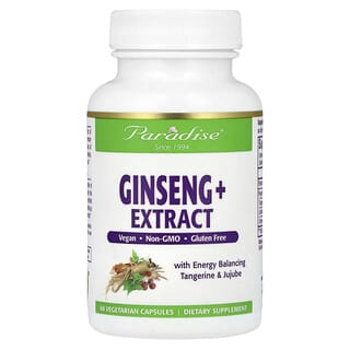 Ginseng+ Extract by Paradise Herbs, 60 Veg Capsules