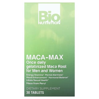 Bio Nutrition Maca-Max 1,000 mg, Energy & Stamina Supplement for Men & Women