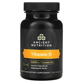 Ancient Nutrition Vitamin D Supplement, 5,000 IU, 60 Capsules