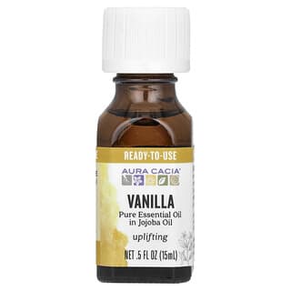 Aura Cacia Vanilla Essential Oil in Jojoba Oil, 0.5 fl oz