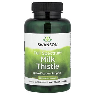 Swanson Full Spectrum Milk Thistle 500mg 100 Vegan Capsules - Liver Detox