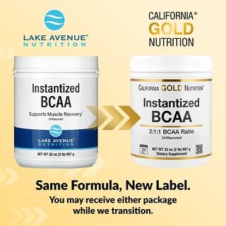 Unflavored BCAA Powder by California Gold Nutrition for Muscle Recovery