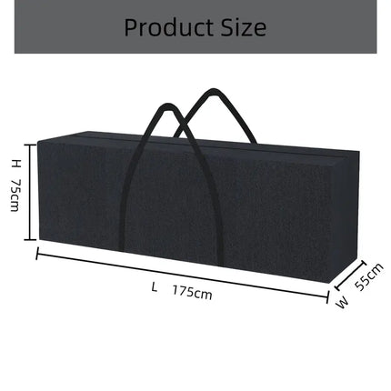 YoungBee  175x55x75cm Garden Cushion Storage Bag With Handle and Zipper, Waterproof, Anti-UV, Tear-Resistant
