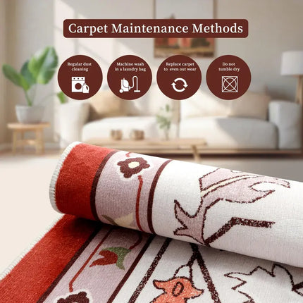 GUSUWU Area Rug, Washable Rug, Bedroom Rug, Living Room Carpet, 180×270cm