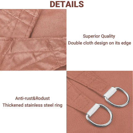 HOMPER 3x4M Sun Shade Sail Rectangle, 95% UV Block