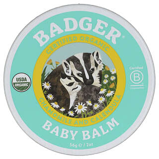 Badger Organic Baby Balm, Chamomile & Calendula, 2 oz (56 g)