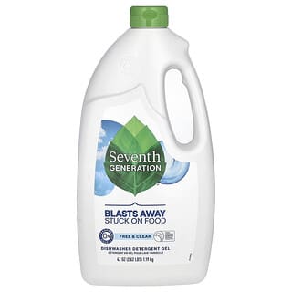 Seventh Generation Free & Clear Dishwasher Gel, 2.62 lb - Biodegradable & Non-Toxic