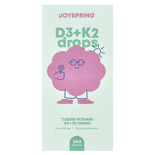 Vitamin D3 + K2 Drops by JoySpring - Boost Immune & Bone Health