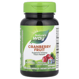 Nature's Way Cranberry Fruit Supplement for Urinary Tract Health - 100 Vegan Capsules