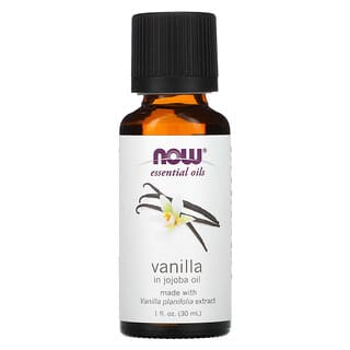 NOW Foods Vanilla Essential Oil in Jojoba Oil, 1 fl oz