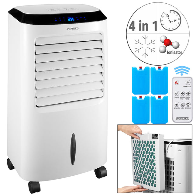 4in1 Portable Air Cooler White 10L 65W
