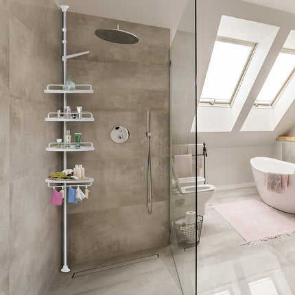 Telescopic Shower RackStainless Steel 92-306cm
