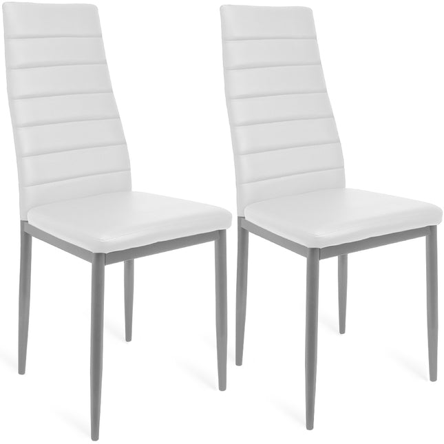 2 x Dining Room Chairs Set Stockholm White