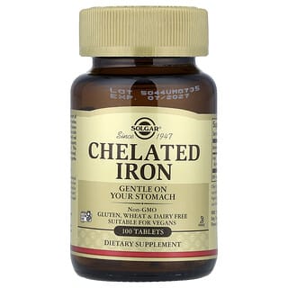 Solgar Chelated Iron Supplement, 100 Tablets (25mg Each)