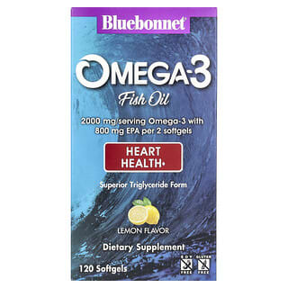 Bluebonnet Omega-3 Fish Oil for Heart Health - 120 Softgels