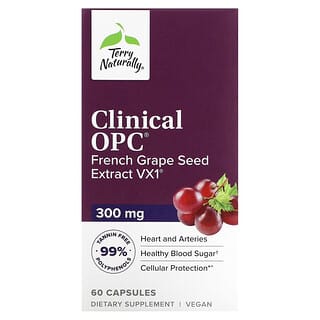 Terry Naturally Clinical OPC 300mg 60 Capsules for Heart Health & Absorption