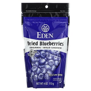 Wild Grown Organic Dried Blueberries by Eden Foods - Low Sodium & High Antioxidants