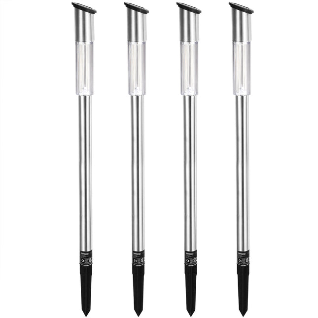 4x LED Solar Plug Lights with Twilight Sensor - Warm White