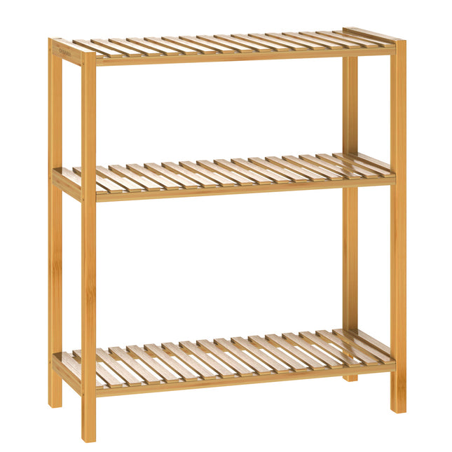Standing Shelf Bamboo 66x58x26cm 3 Shelves