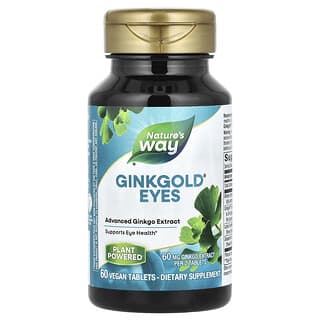 Nature's Way Ginkgo Biloba Eye Health Support - 60 mg, 60 Vegan Tablets