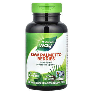 Nature's Way Saw Palmetto Berries for Prostate Support - 585mg, 180 Capsules