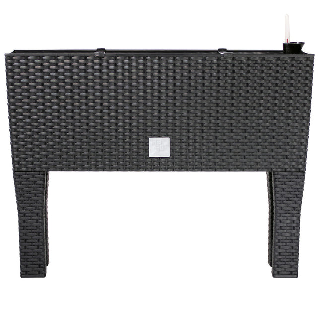 Raised Planter Anthracite 60x25x46cm Rattan Design