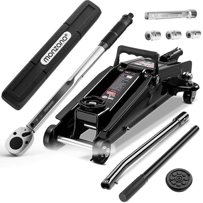 Trolley Jack 3t 135-330cm Lifting Height with Torque Wrench