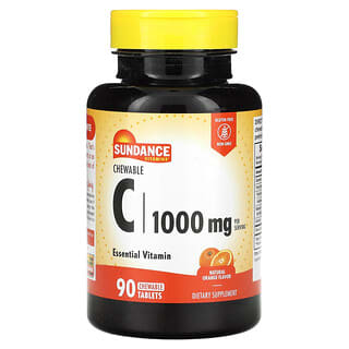 Natural Orange Chewable Vitamin C 1,000mg Supplement by Sundance Vitamins