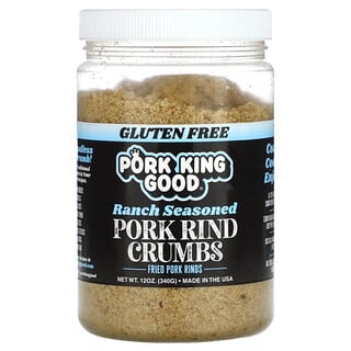 Ranch Seasoned Pork Rind Crumbs by Pork King Good, 12 oz (340g)